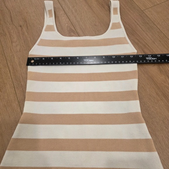 Babaton Women Mini Bodycon Tank Dress Size S Striped Square Neck Sleeveless - Picture 10 of 13